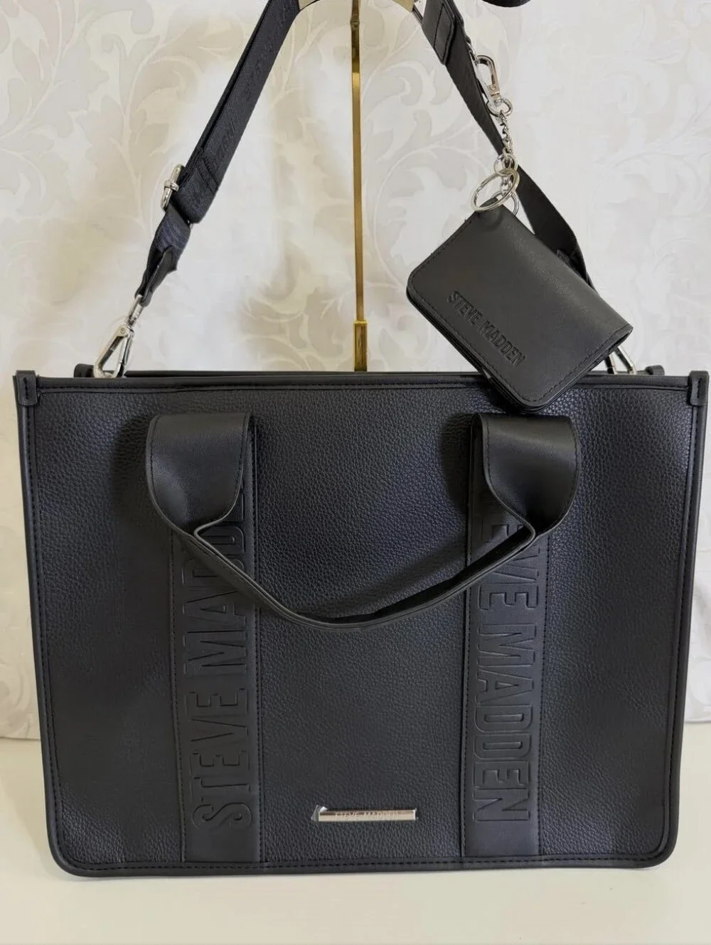 Steve Madden Black Tote Handbag